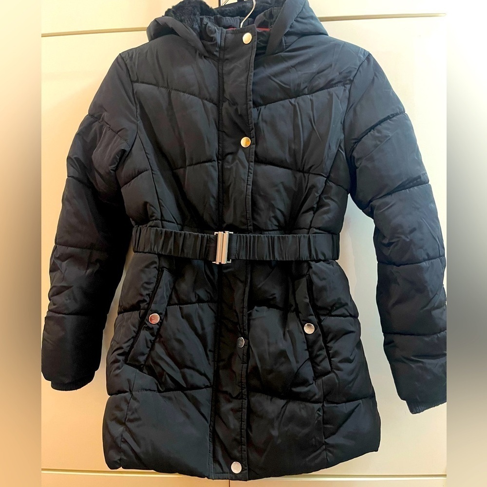PRIMARK® Kids Girls 10- 11YRS / 146CM Coat/ Jacket Hoodie Black Belt
